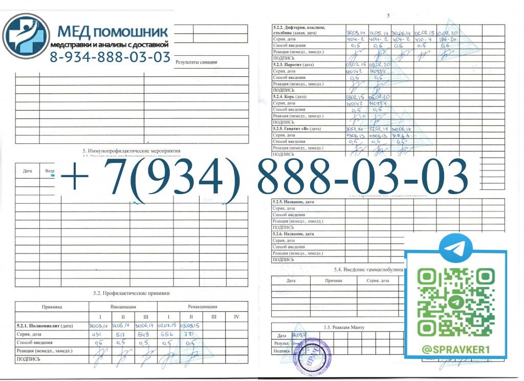 Купить медицинскую карту 026